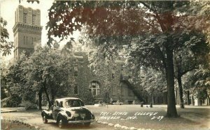 Angola Indiana Automobile 1942 RPPC Photo Postcard Tri State College 20-12301