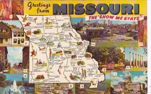 Greetings From Missouri With Map