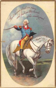 President George Washington First in War & Peace Patriotic 1909 postcard