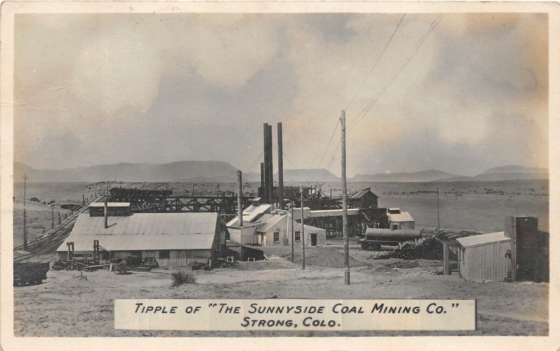 H98/ Strong Colorado RPPC Postcard c1910 Walsenburg Coal Mine Town 108