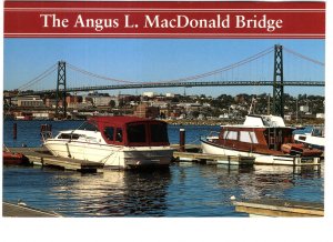 Yachts and The Angus L MacDonald Bridge, Halifax, Nova Scotia