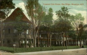 Brooklyn NY Crescent Club House Bay Ridge 1909 Used Postcard