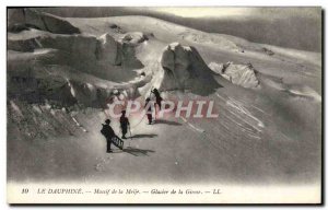Old Postcard The Dauphine Massif De La Meije Glacier Girose