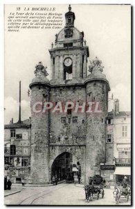 Old Postcard La Rochelle Tower The Big Clock