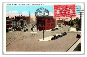 Broad Street View Rochester New York NY WB Postcard Q23