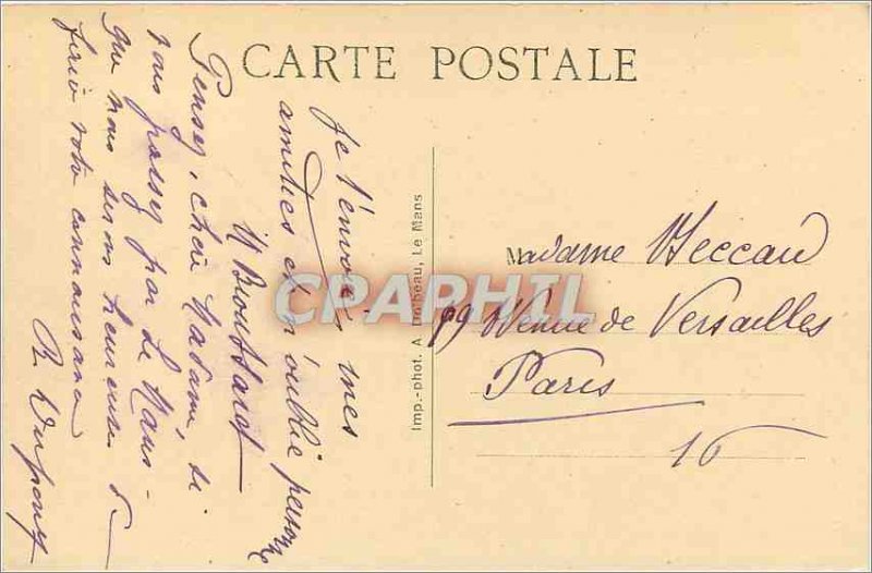 Old Postcard Le Mans partial bridge View Gambetta