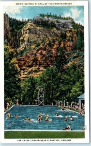 OAK CREEK CANYON, Arizona  AZ   CALL OF THE CANYON RESORT Pool   Postcard