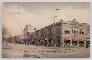 Ann Arbor MI Huron Street From Main Street Postcard P23