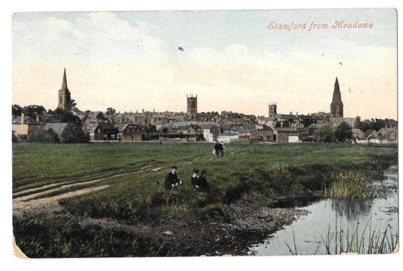 Stamford From Meadows, PPC,Ilford  1915 PMK Docks Shipping Harbour Hotel