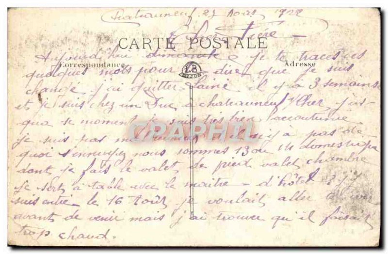 Old Postcard Chateauneuf sur Cher Chateau