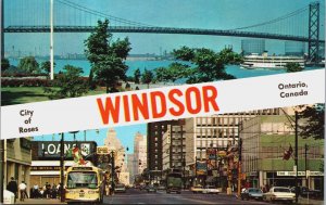 Canada City Of Roses Windsor Ontario Chrome Postcard C093