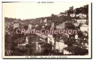 Old Postcard Grasse View On The Course And Casino