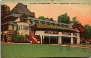 VINTAGE POSTCARD THE PARK RESTAURANT QUEEN VICTORIA PARK NIAGARA FALLS CANADA