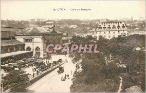 Old Postcard Lyon Perrache station