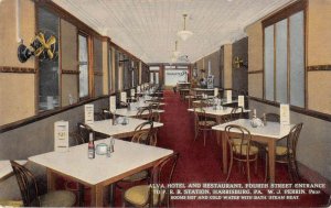 Harrisburg Pennsylvania Alva Hotel and Resaurant Dining Room Postcard AA27245