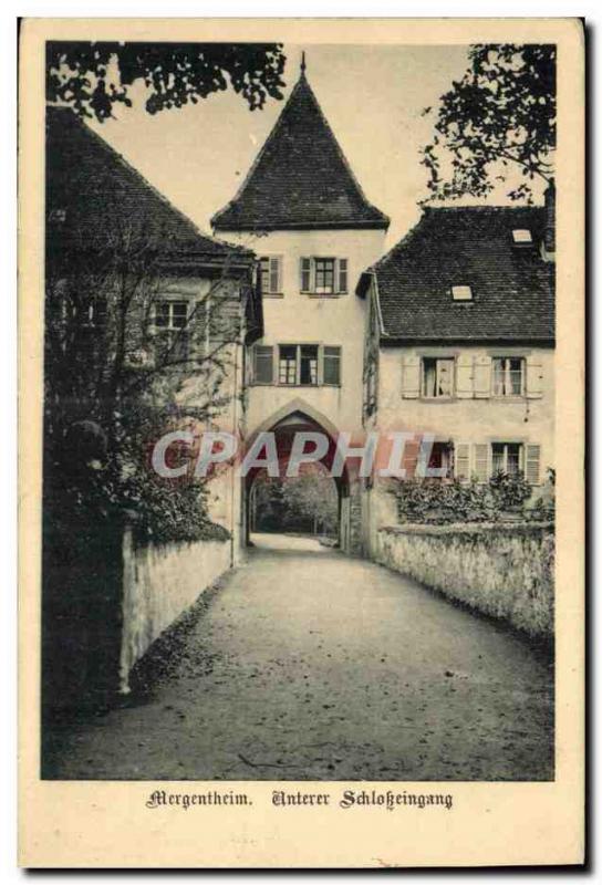 Germany Unterer Mergentheim Old Postcard Schlosseingang