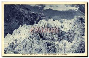 Old Postcard Massif Du Mont Blanc Glacier Dargentiere Seen From Lognan