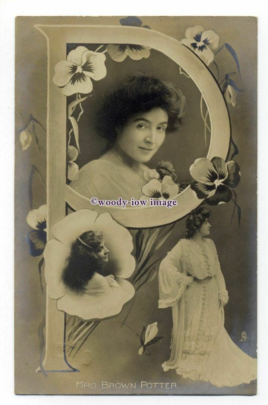 b5231 - Stage Actress - Mrs Brown Potter, in Pansy Series - postcard - Tuck's