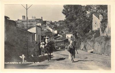 RPPC Alrededores de Cuernavaca, Mexico Street Scene ca 1930s Vintage Postcard