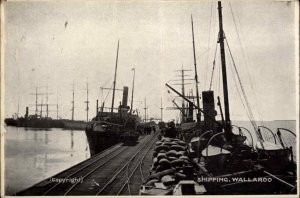 Wallaroo Australia Shipping Ships Passenger Msg 1909 Cancel Postcard