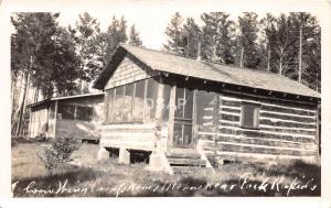 C63/ Park Rapids Minnesota Mn Real Photo RPPC Postcard 1935 Crow Wing Camp Cabin