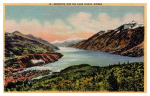 Postcard PANORAMIC SCENE Skagway Alaska AK AT7535