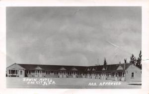 Sac City Iowa~13 Unit Irwin Motel~Chairs Outside Every Room~RPPC c1950