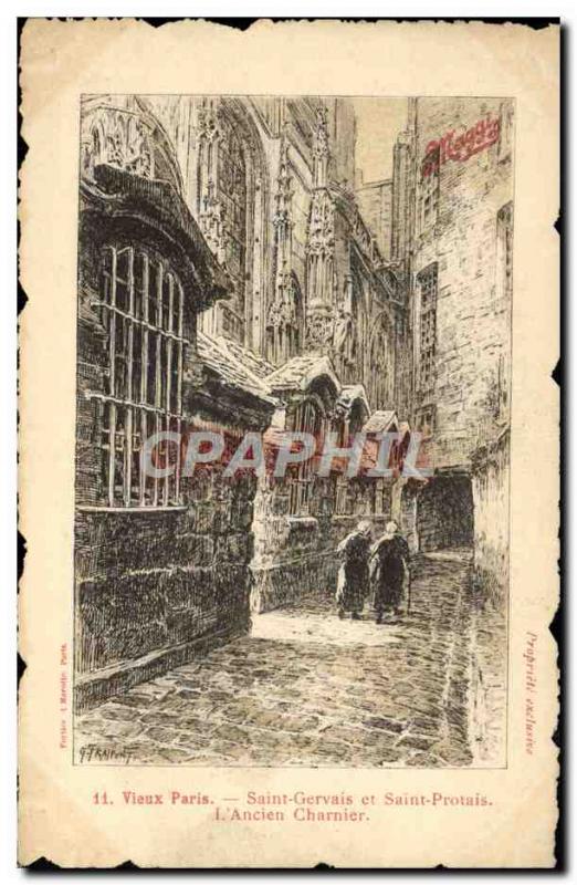 Old Postcard Paris Saint Gervais and Saint Protais l & # 39Ancien Chanier Mag...