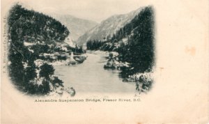 Canada 1903 Postcard Alexandra Suspension Bridge Fraser River BC T N Hibben