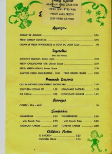 Vintage Welcome To Murphy's 3 Leaf Clover Menu  - E1 