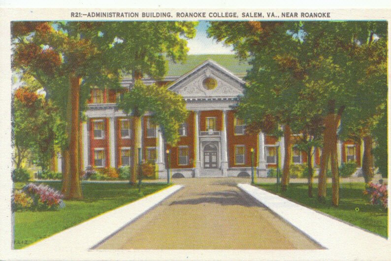 America Postcard - Administration Building - Roanoke College - Virginia - TZ6929