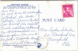 Postcard Washington DC  Washignton Cathedral Moutn Saint Alban
