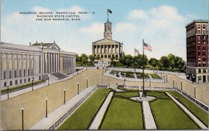 Memorial Square Nashville TN Postcard PC377