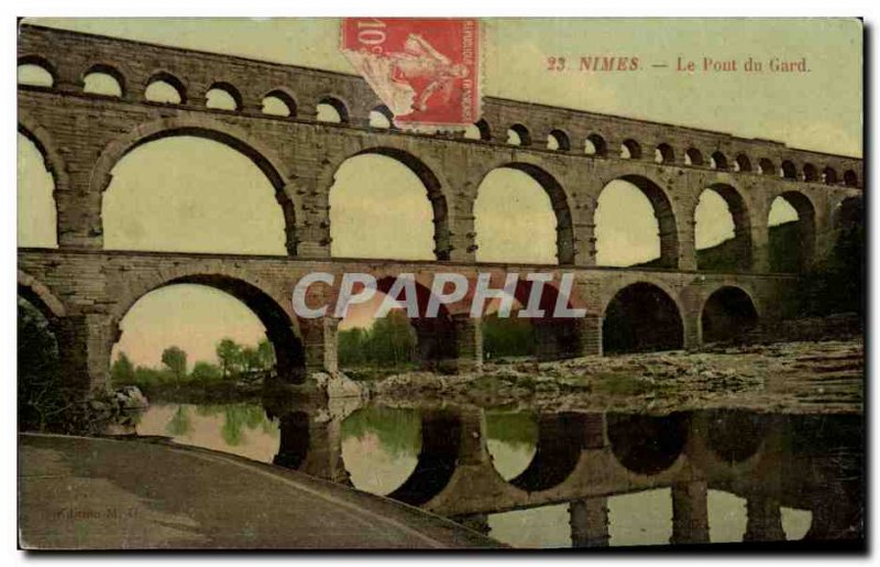 Old Postcard Nimes Pont du Gard