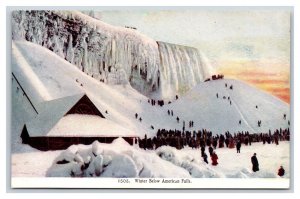 Frozen Ice Below Niagara Falls New York NY UNP  DB Postcard P25