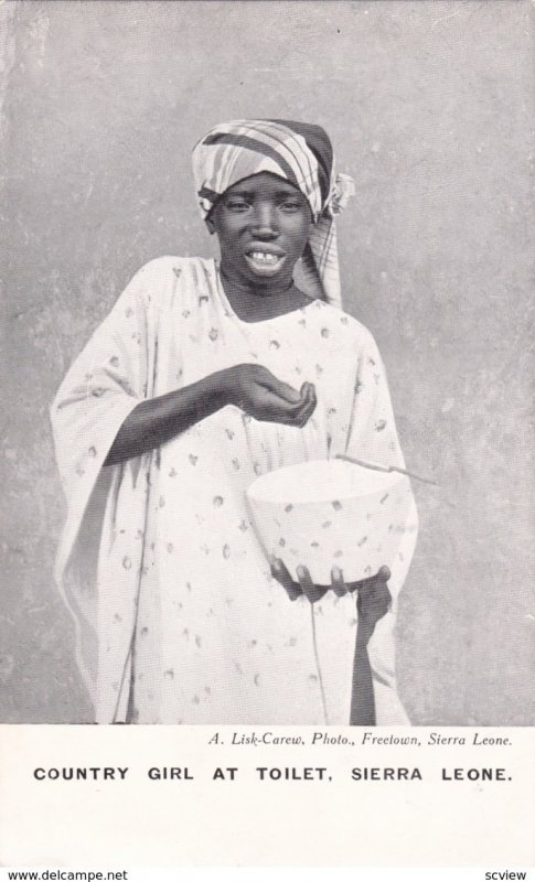 SIERRA LEONE, Africa, 10-20s; Country Girl At Toilet