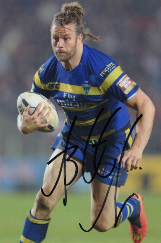 Ashton Sims Fiji Warrington Brisbane Broncos Hand Signed Rugby Photo