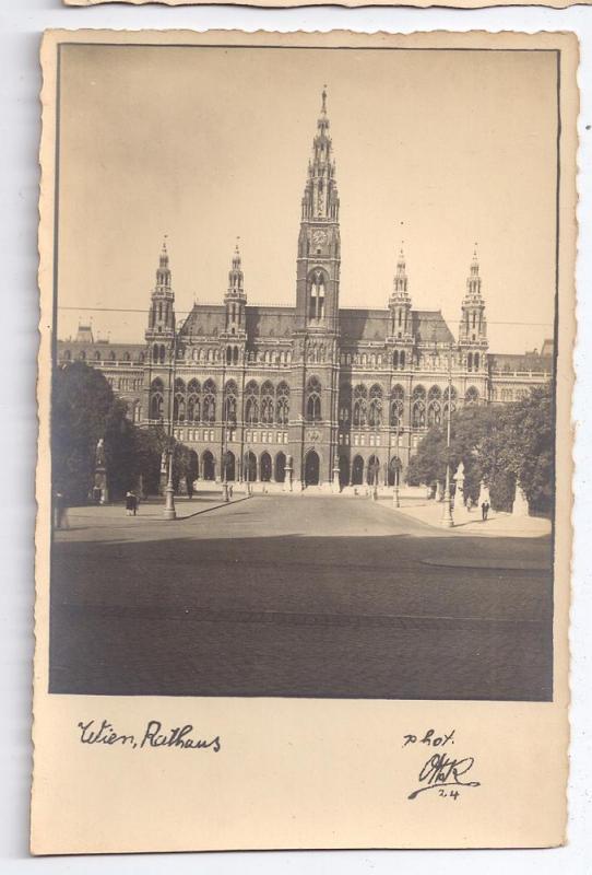 Austria Vienna Wien Rathaus City Hall RPPC Real Photo