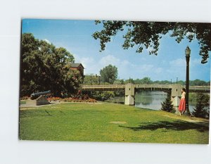 Postcard Looking Across The Thames River From Tecumseh Park Chatham Canada