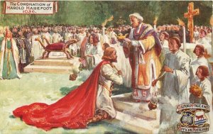 UK Coronation Harold Harefoot #1036  Tuck History Postcard artist 21-13401