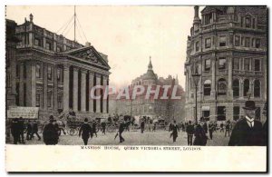 Great Britain London london Old Postcard Mansion House Queen Street Victori