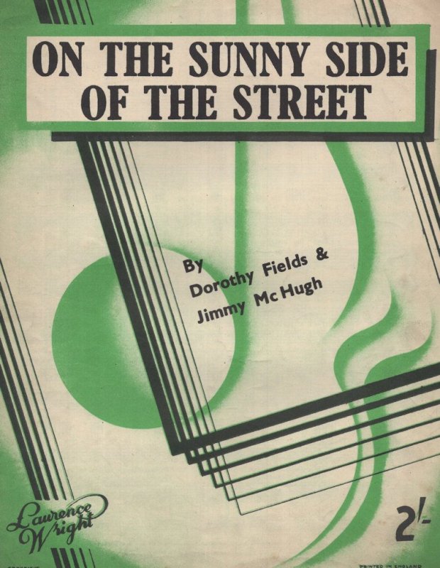 On The Sunny Side Of The Street 1950s Sheet Music