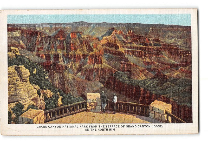 Arizona AZ Union Pacific Railroad Postcard 1930-1950 Grand Canyon National Park
