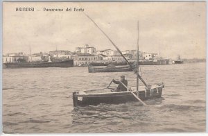 CARTOLINA d'Epoca - BRINDISI Città - PORTO  1921