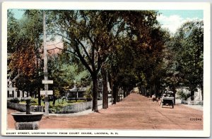 Court Street Looking South From Courthouse Laconia New Hampshire NH Postcard