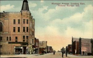 Indiana Harbor IN Michigan Ave c1910 Postcard