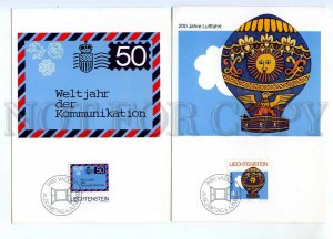 440830 Liechtenstein 1983 First Day maximum card enviroment protection balloon