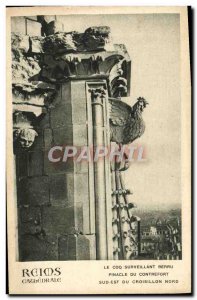 Old Postcard Reims Cathedrale Haan Supervisor Berru Pinnacle Buttress of Sout...
