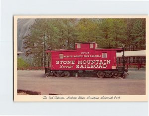 Postcard The Red Caboose Historic Stone Mountain Memorial Park Georgia USA