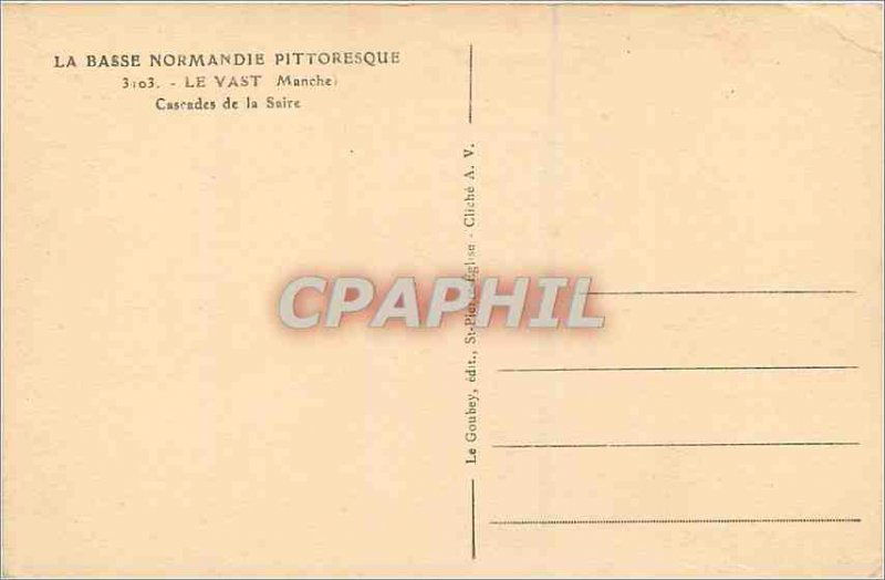 Old Post Card Le Vast (Manche) Cascade Saire Lower Normandy Picturesque